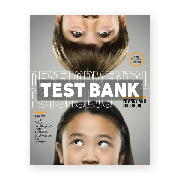 Developmental Psychology (Canadian) 5th edition Shaffer Test Bank