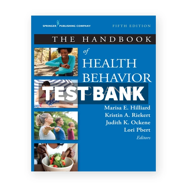 The Handbook of Health Behavior Change 5th edition Riekert Test Bank
