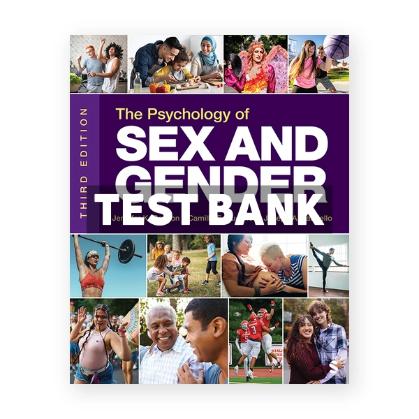 Psychology of Sex and Gender 3rd edition Bosson Test Bank