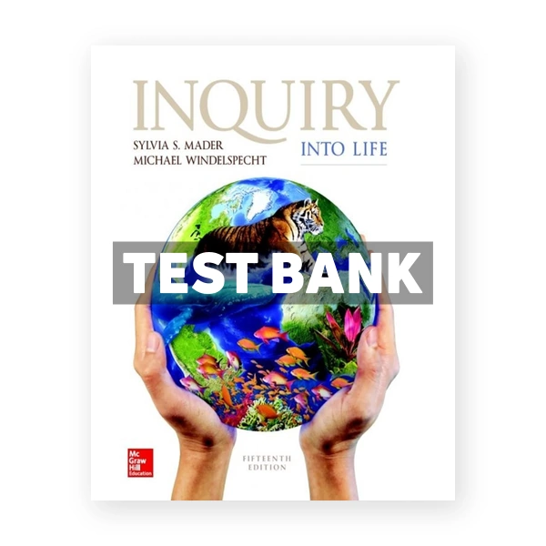 Inquiry Into Life 15th edition Mader Test Bank