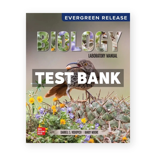 Biology Laboratory Manual 2025 Release 1st edition Vodopich Test Bank