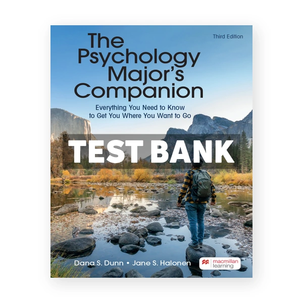 Psychology Major's Companion 3rd edition Dunn Test Bank