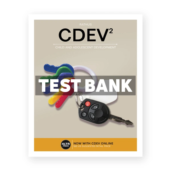 CDEV 2nd edition Rathus Test Bank