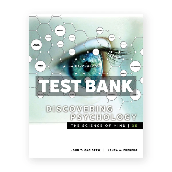 Discovering Psychology The Science of Mind 3rd edition Cacioppo Test Bank