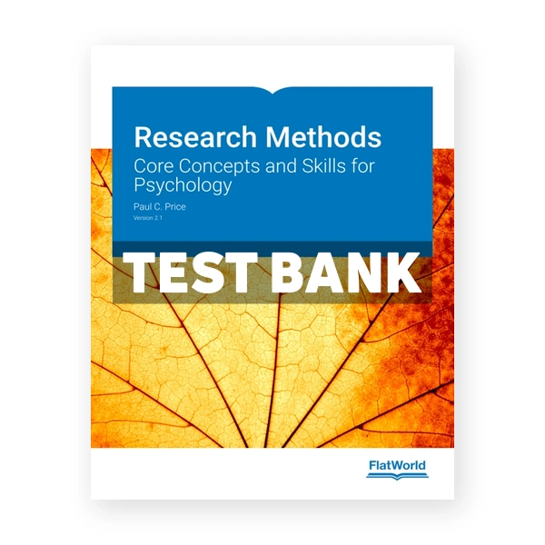 Research Methods 2 1 Core Concepts and Skills for Psychology 2nd edition Price Test Bank