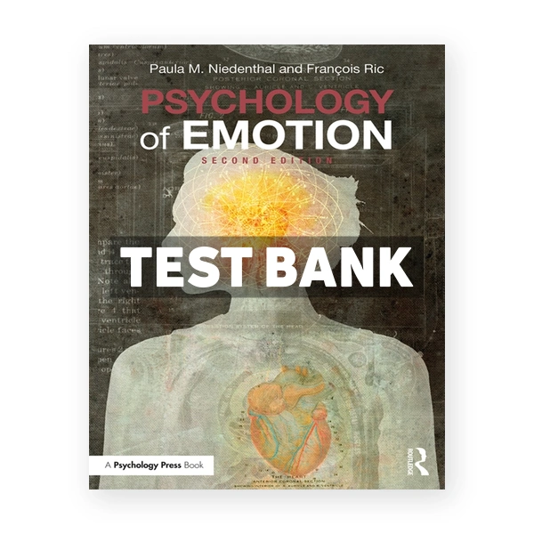 Psychology of Emotion 2nd edition Niedenthal Test Bank